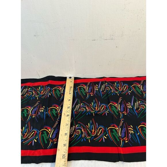 Harley Davidson neck scarf black red Spellout 58"x10" - Picture 3 of 3